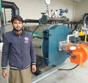 2 Set 1 ton Oil Gas Fired Thermal Oil Boiler in Pakistan