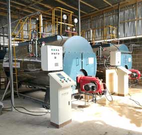2 set 2 ton Dual Fuel fired Laundry Steam Boiler in Saudi Arabia