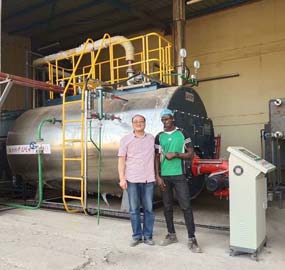 4 ton wns 4-1.25-yq Diesel Oil Fired(gas fired) Steam Boiler for Juice Processing in Africa