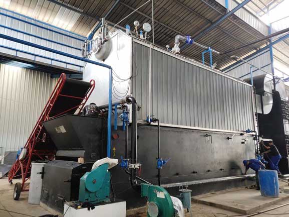 biomass pellet fired steam boiler