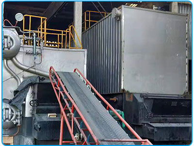 horizontal and verticxal wood coal thermal oil boiler operation site