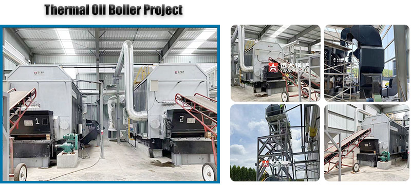 wood biomass thermal fluid boiler projects