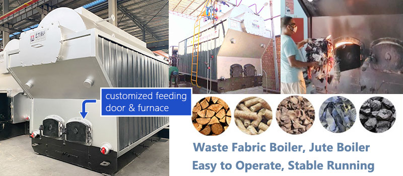 waste fabric boiler, jute boiler