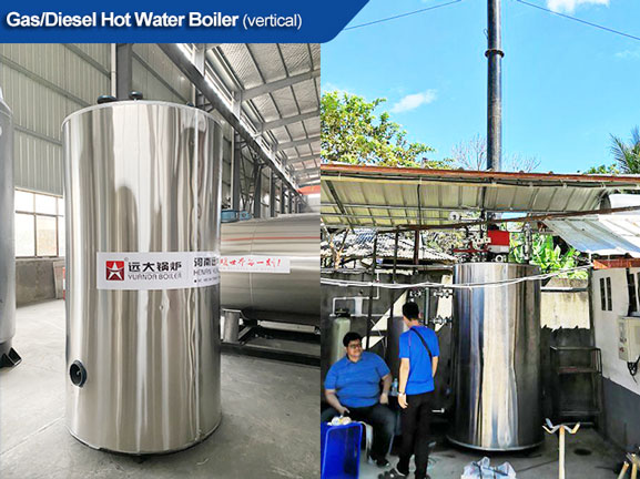 Gas Diesel Fired Hot Water Boiler Vertical