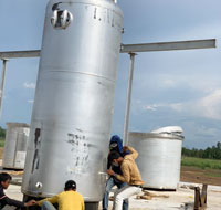 1 ton Logs Fired Boiler in Cambodia, for Paint Factory