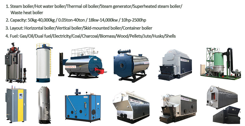 types of boilers we offer