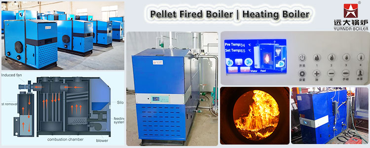 biomass pellet fired heating boiler, pellet hot water boiler