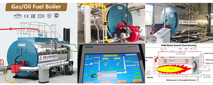 WNS gas oil fired boiler