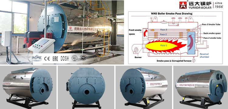 horizontal fire tube boiler, natural gas diesel oil fired boiler