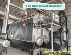 6000 KG Hr Steam Heating Biomass Pellet Boiler for Textile Industry