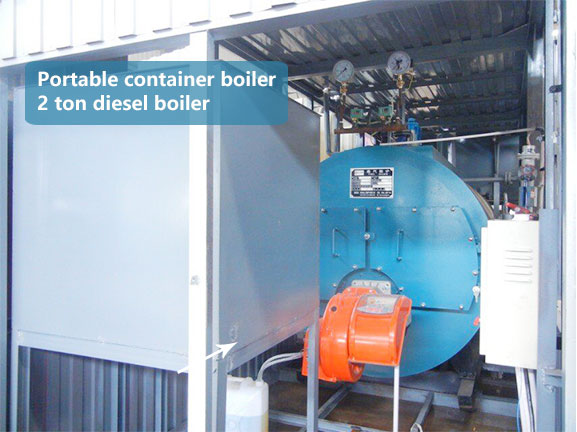 portable container steam boiler