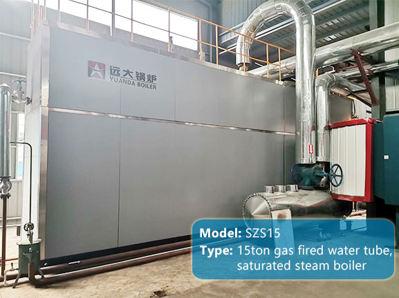 15 ton gas fired water tube boiler