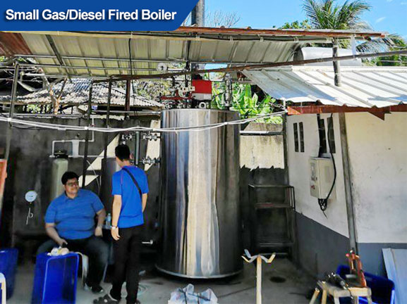 small vertical steam boiler