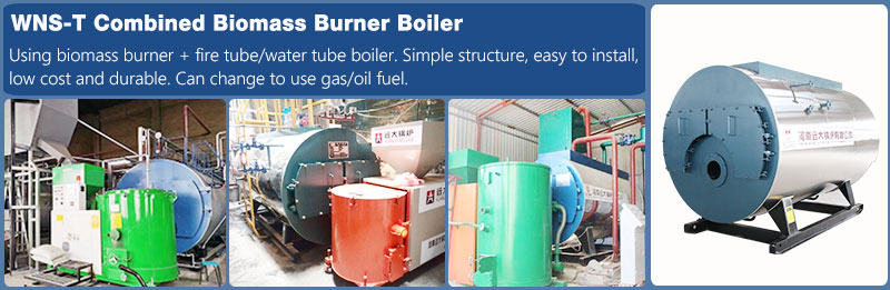 combined biomass burner boiler