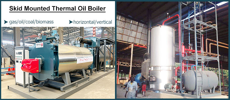 skid mounted thermal oil boiler, boiler thermal fluid oil