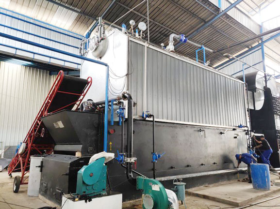 moving grate biomass boiler