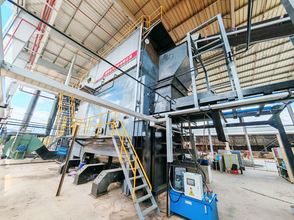 reciprocating grate biomass boiler
